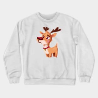 Cute Raindeer Drawing Crewneck Sweatshirt